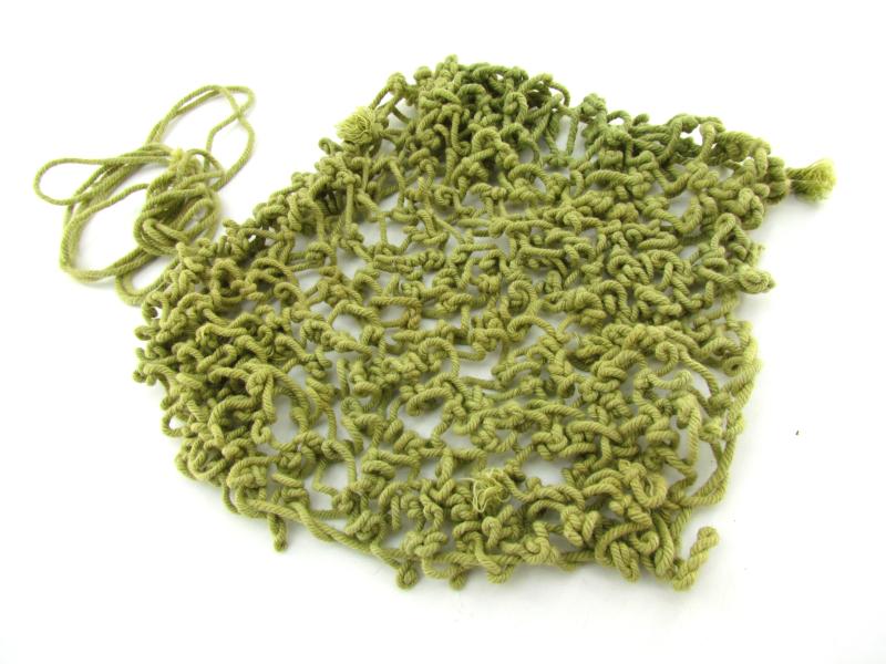 British WWII India made khaki helmet net