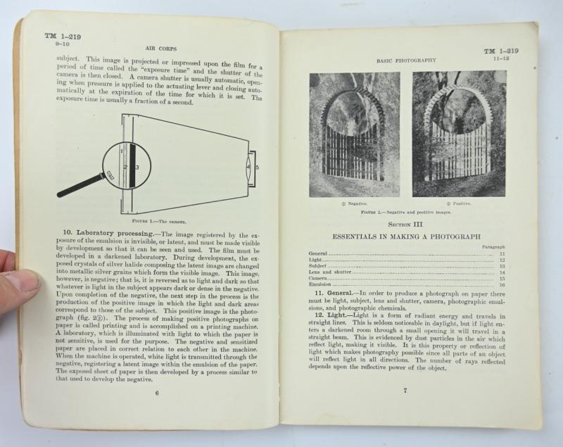 US WW2 TM 1-219 Technical Manual Basic Photography