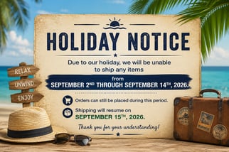 HOLIDAY NOTICE