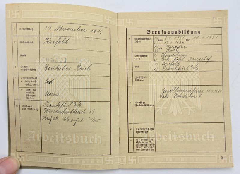 German Third Reich Workerspass