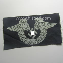 Scarcely found, WH (Lufwaffe) related, 'BeVo'-woven breast-badge (ie....