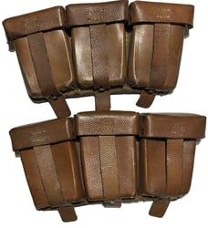 Luftwaffe matching pair light brown K98 pouches