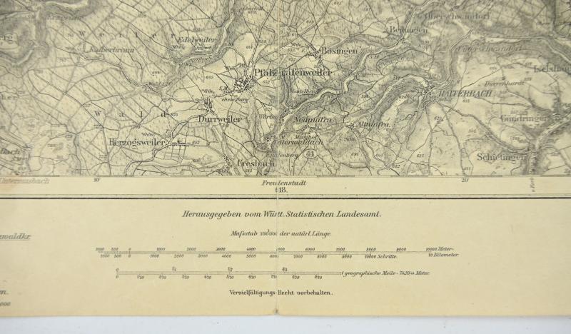 German WW1 Mapcard 'Deusches Reich'