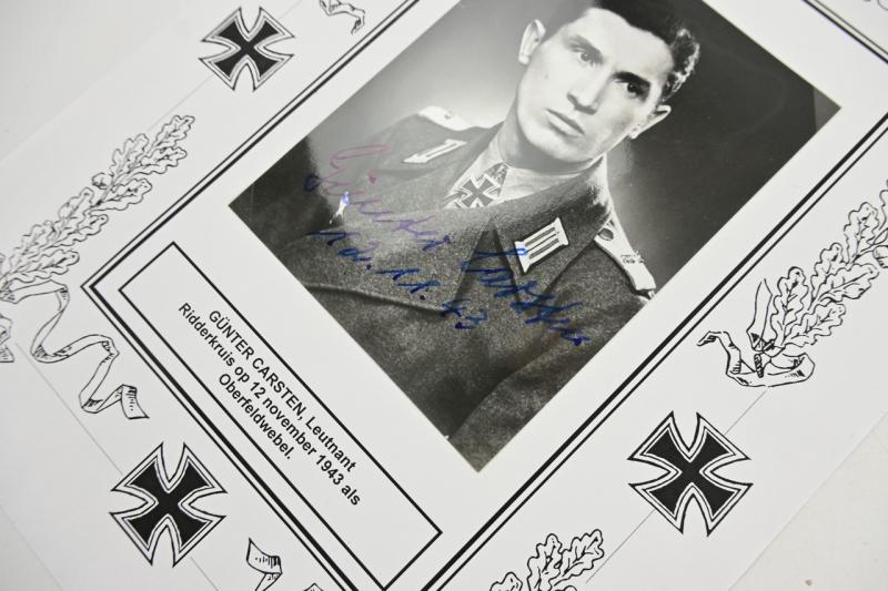Signature of Wehrmacht (Heer) KC Recipient 'Günter Chrzonsz'