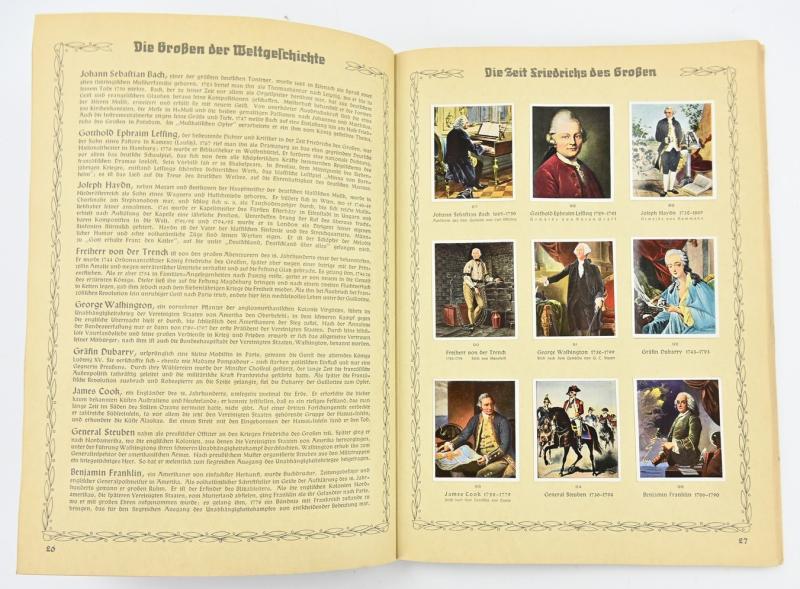 German Third Reich Era Cigaretalbum 'Die Großen der Weltgeschichte'