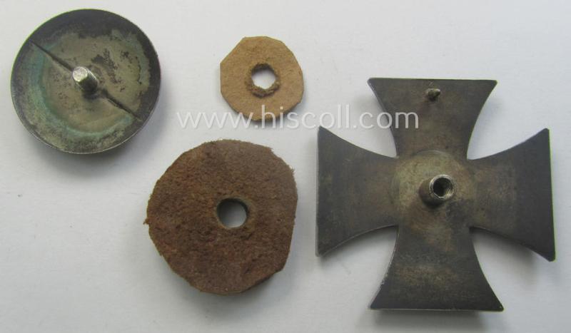 'Eisernes Kreuz 1. Klasse' (or: Iron Cross 1st class) as executed in the so-called: 'screw-back'-pattern being a clearly maker- (ie. 'L/50'-) marked example as was produced by the (very desirable!) maker: 'Gebr. Godet & Co.'