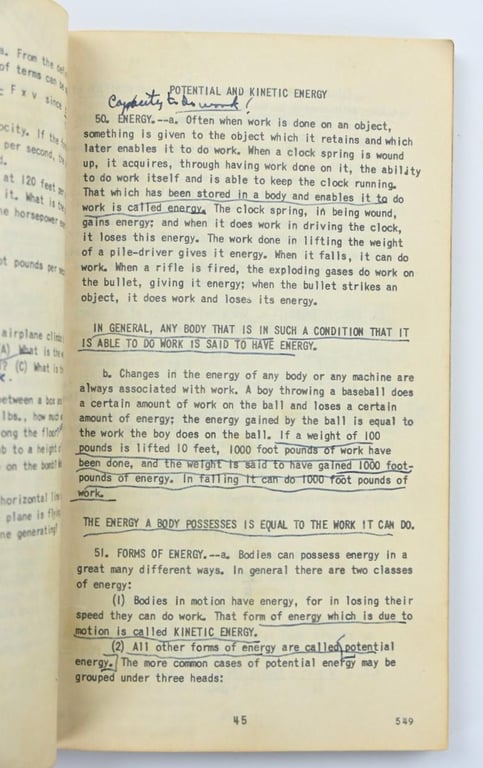 USAAF WW2 Pre-Flight School Booklet