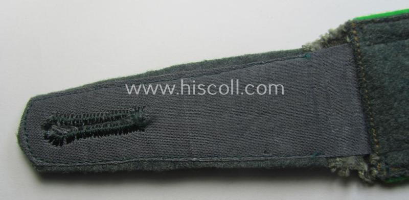 Single, WH (Heeres) NCO-type (ie. 'M36- o. M40'-pattern- and 'rounded-styled-') neatly 'cyphered' shoulderstrap as was intended for usage by an: 'Uffz. des Gebirgsjäger-Rgts. 139' (part of the: '3. Gebirgs-Div.)