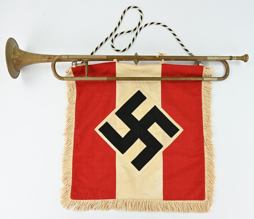 German Hitler Youth Trumpet & Fahne