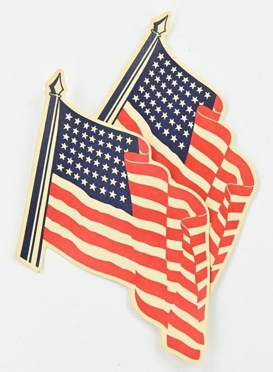 US WW2 War Bonds Stars & Stripes Flag Sticker Set