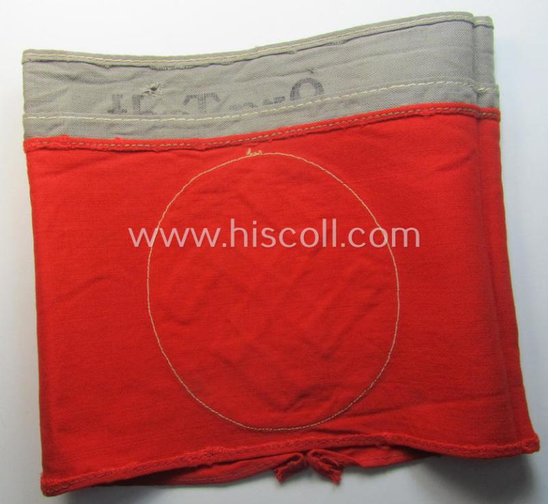 OT (ie.: 'Organisation Todt') EM- (ie. NCO-) pattern cuff-title (ie. 'Ärmelband für Mannschaften u. Uffz.') combining a swastika- and 'Org.Todt'-cuff-title