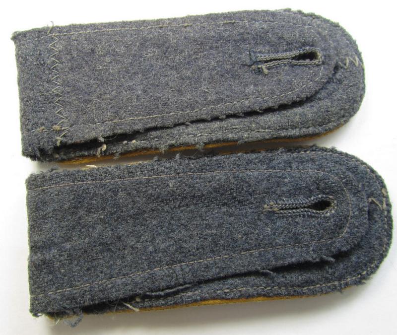 Attractive - and fully matching! - pair of WH (Luftwaffe) neatly 'cyphered', NCO-type shoulderstraps as was intended for usage by a: 'Feldwebel der Flieger- o. Fallschirmjäger u. Mitglied einer LW-Kraftfahrschule'