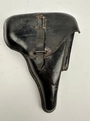 Original German WWII P38 Hardshell Leather Holster 1943