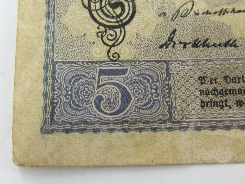 Deutsches Reich, 5 mark 1917