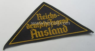 'HJ' ('Hitlerjugend') district-triangle (ie. 'Gebietsdreieck') entitled: 'Reichs-deutsche Jugend...
