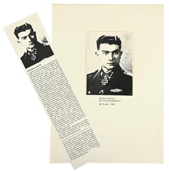 Signature of Waffen-SS Knight's Cross Recipient 'Fritz Rieflin'