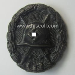 Attractive, early-pattern black-class wound-badge (ie.: 'Verwundeten Abzeichen in...