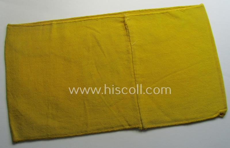 Linnen-based- and/or 'machine-woven', golden-yellow-coloured armband (ie. 'Armbinde') showing a woven eagle-device as specifically intended for (civilian) staff-members (ie. 'Zivilangestellten') of the armed forces ie. 'Deutsche Wehrmacht'