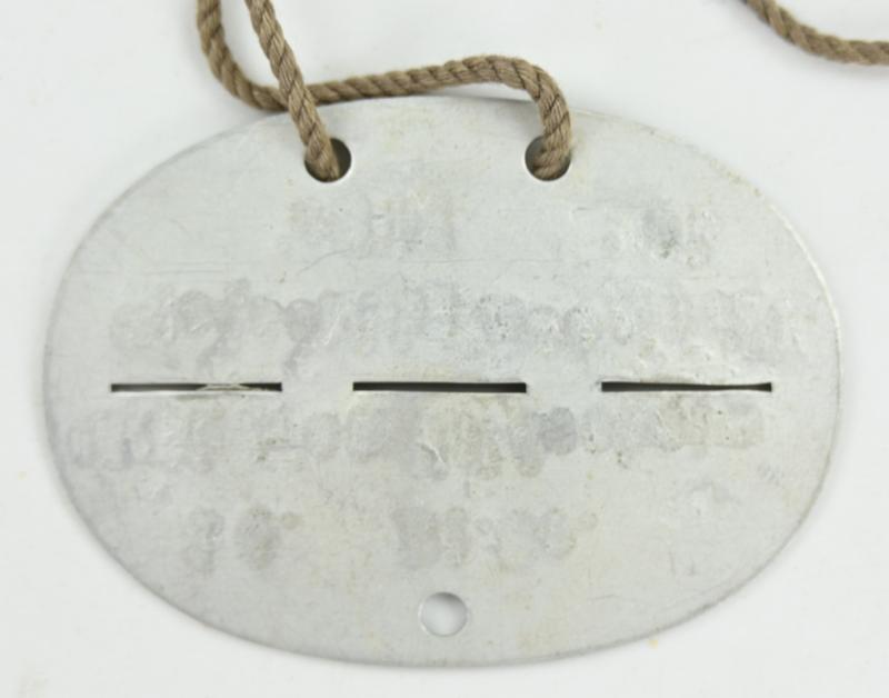 German WH HV Dog-Tag with Cord