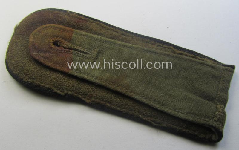 Regrettably single - but nevertheless rarely encountered! - WH (Heeres) 'tropical' (ie. truly 'DAK'-related!) EM-type shoulderstrap as was intended for a: 'Soldat der Pionier-Trpn.'