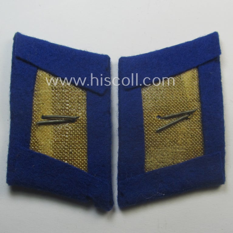 Pair of WH (Luftwaffe) EM- (ie. NCO-) type collar-patches (ie. 'Kragenspiegel'): 'LW-Sanitäts-Trpn.'
