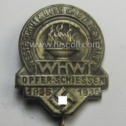 WHW- (ie. 'Winterhilfswerke'- ie. 'Opferschiessen'-) related commemorative lapel-pin...