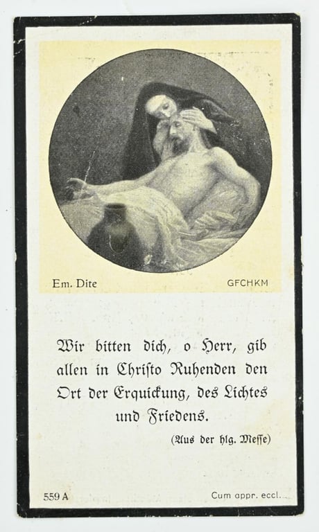 German WH Deathcard 'Hans Purner'