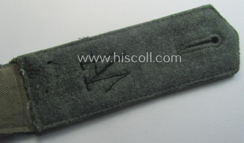 Single - and actually not that often seen! - early-period, WH (Heeres) EM-type (ie. 'M36'-pattern- and 'pointed styled') 'cyphered' shoulderstrap as was intended for usage by a: 'Soldat des Pionier-Rgts. 14'