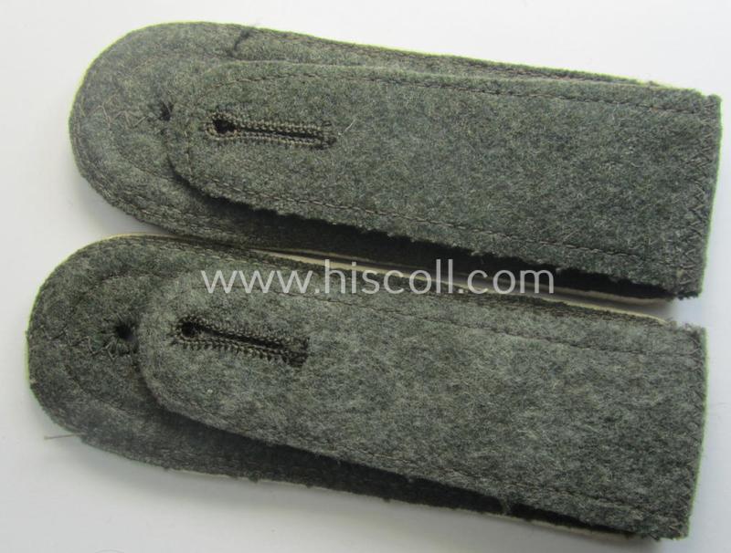 Stunning - fully matching and hardly used! - pair of WH (Heeres), early- (ie. mid-) war-period, 'cyphered' so-called: 'M40'-pattern NCO-type shoulderstraps as was intended for an: 'Ofwbl. einer Infanterie-Abtlgs.' within the famous 'GD'-divis...