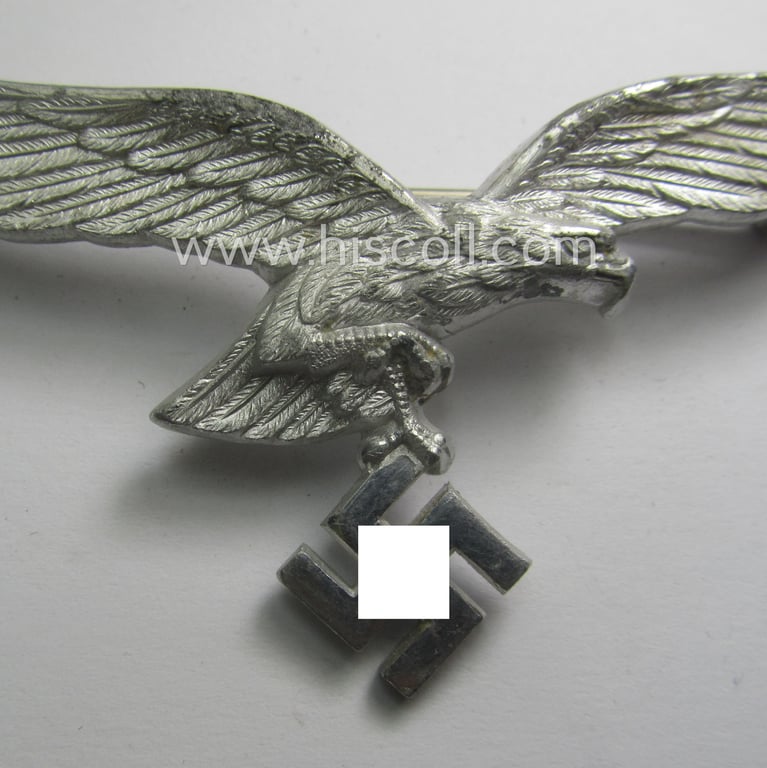 WH (LW) aluminium-based: 'Brustadler für Sommerrock' (being a neatly maker- ie. 'A'- or: 'Assmann'-marked specimen)