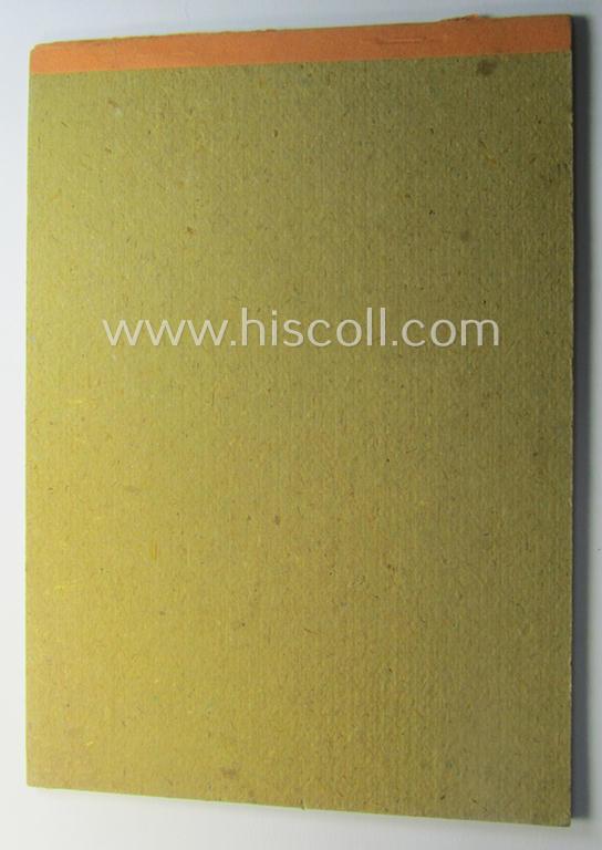 Fully complete, WH (Heeres ie. LW etc.) 'Dienst'-related 'notebook' (ie. 'Übungs-Meldeblock mit Anleitung…') as was intended for storage in the 'Kartentasche' (or: map-case) that comes in a virtually 'mint'- and/or never used, condition