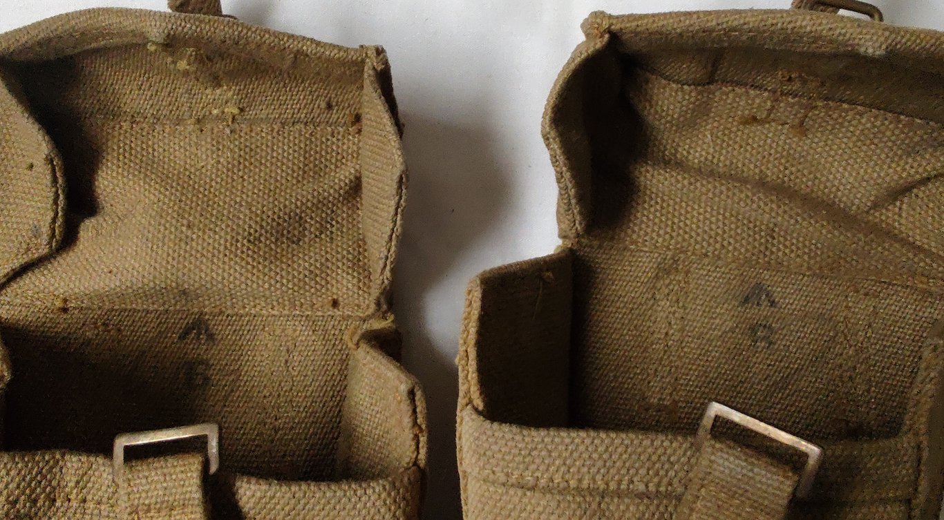 A pair of WW2 British Army Ammo pouches