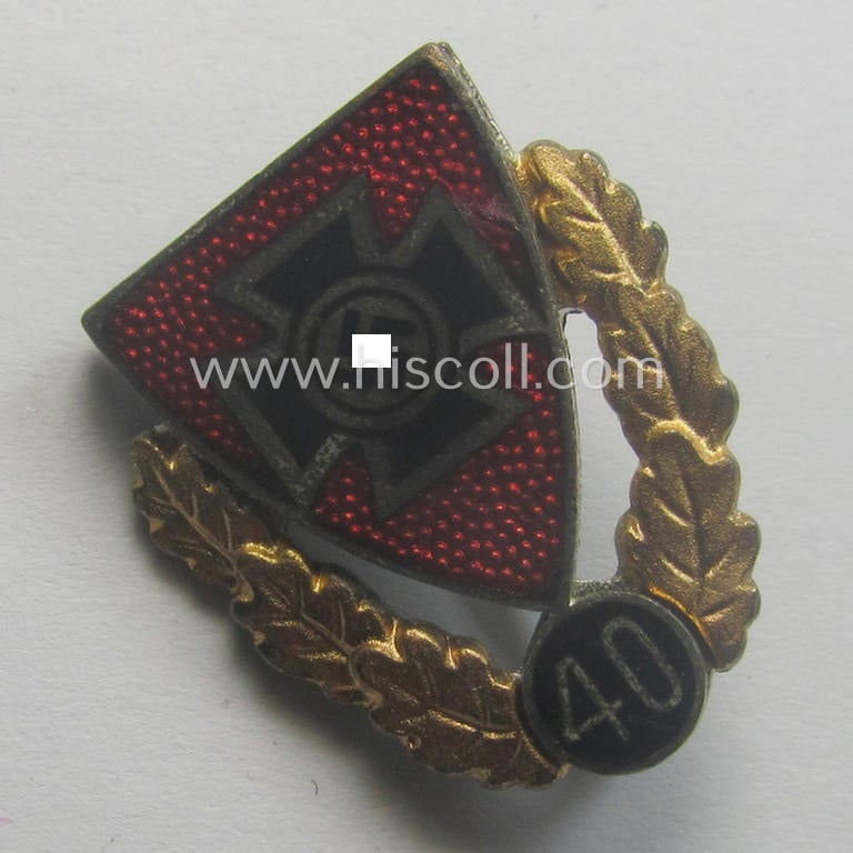 Honorary-membership lapel-pin (aka: 'Goldene Ehrennadel für 40 Jahre Mitgliedschaft im Nationalsocialistischer Reichskriegerbund' (ie. 'N.S.R.K.B.') being a non-maker-marked example