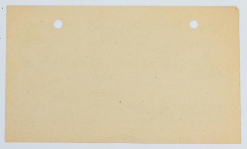 Dutch NSB Contribution Card July 1941