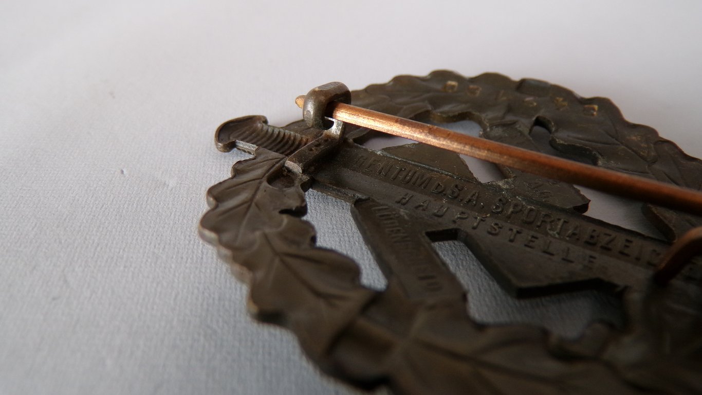 SA Sports Badge in Bronze 2nd Model 1935-1938