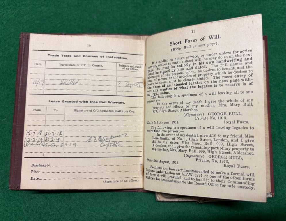 WW1 Paybook and Documents-363474 Sapper Allen RE
