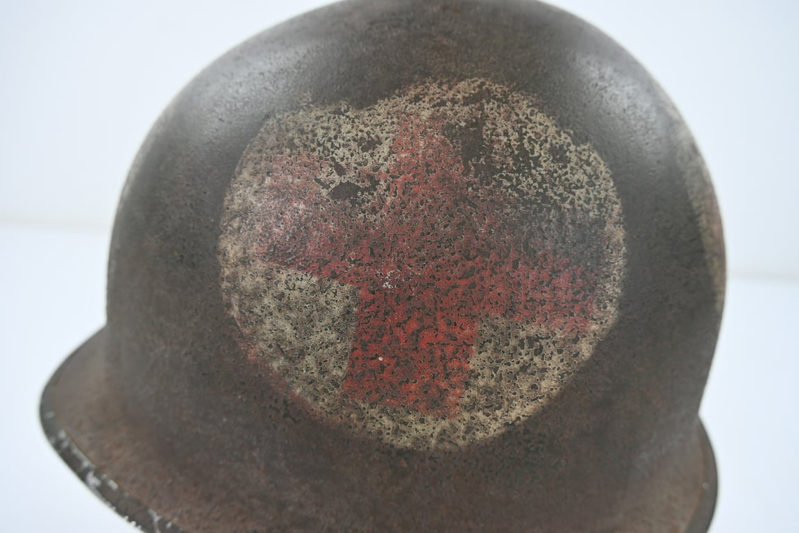US WW2 M1 Fixed Bale 4-Panel Medic Helmet