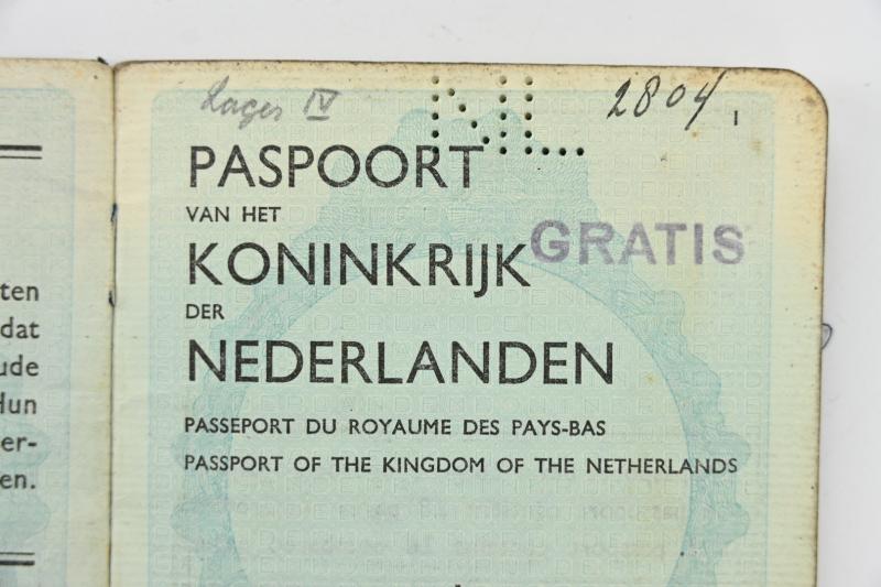 Dutch WW2 Pasport of Johannes Sanders, Labor Worker in Germany