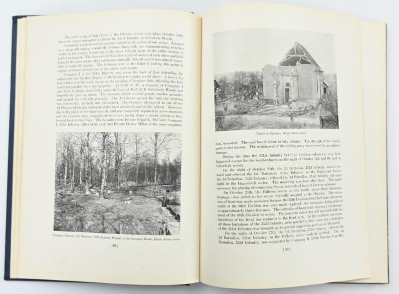 US WW1 Booklet 88th Infantry Division 1914-1918