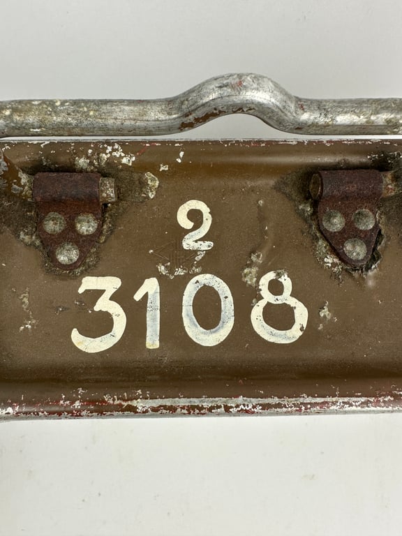 WW2 German aluminum  MG34/42 3 Tone camouflaged "Patronenkasten"