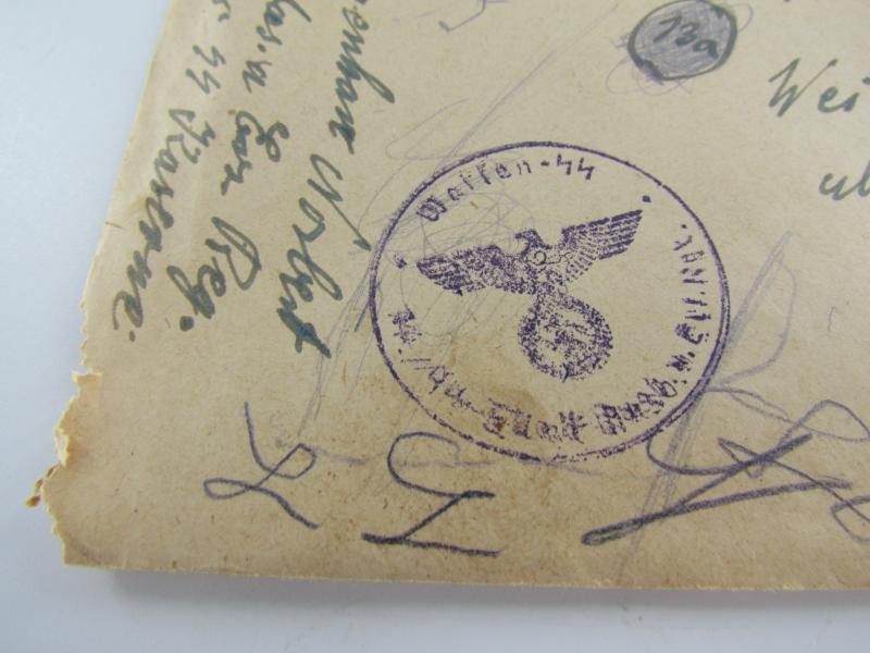 SS Field Post from Soldier to Family...dated 1944