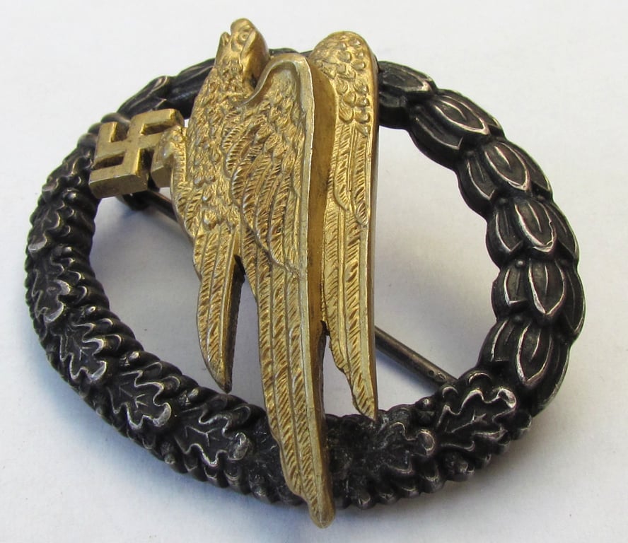 Luftwaffe Paratrooper Badge by G.H. Osang, Dresden – Exceptional Condition