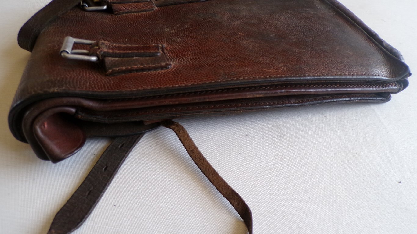 Early Brown Officer's Map Case with Ypern Map