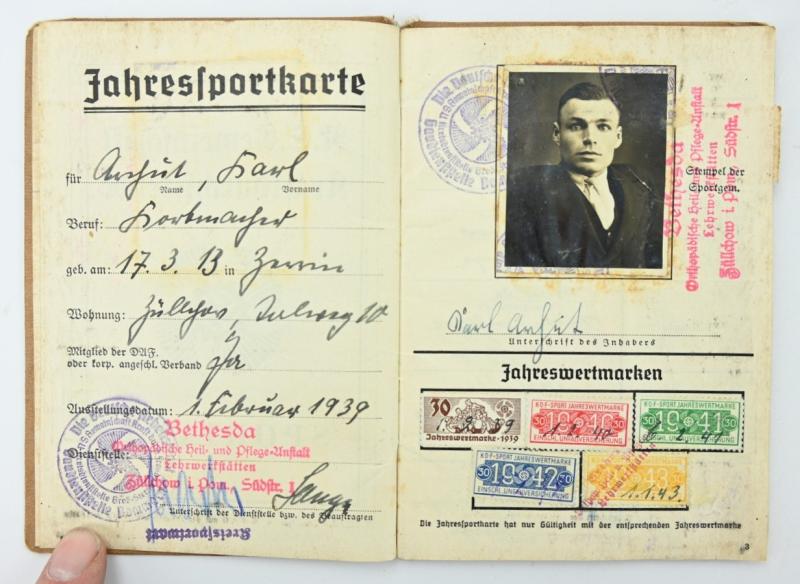 German Third Reich Paper Document set 'Stettin'
