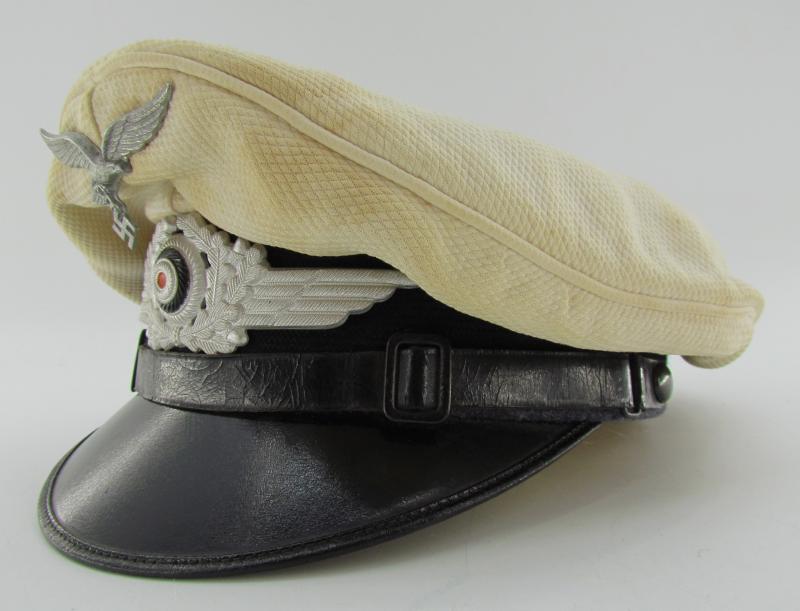Luftwaffe EM/NCO White Topped visor cap for pilot/paratrooper