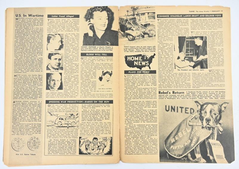 US WW2 Yank Down Under Magazine February 18th 1944