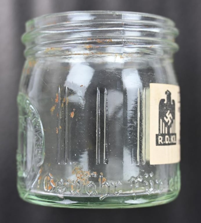German RDKl. Glass Honey Pot