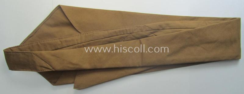 'Generic'-styled, N.S.D.A.P. (SA etc.) 'standard'-pattern, mustard-brown-coloured and/or linnen-based tie ('Krawatte') being a 'virtually mint- ie. unissued' example that still retains is period (linnen-based) 'RzM'-etiket