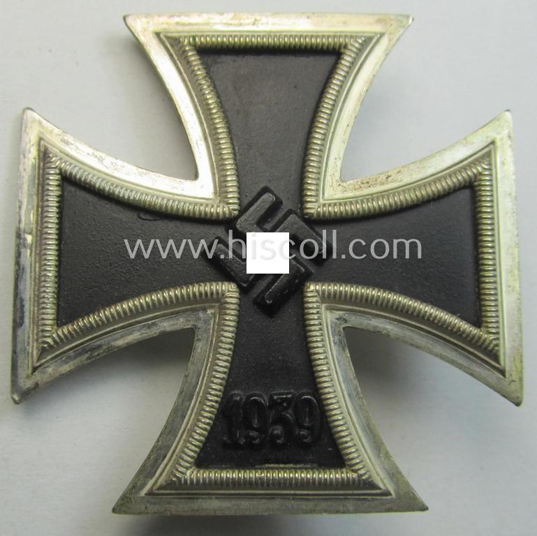 Superb, 'Eisernes Kreuz 1. Klasse' (ie. Iron Cross 1st class) being an (I deem) early-war-period produced: '4'-marked (ie. by: 'Steinhauer & Lück'-produced) example and that comes complete in its specific etui as issued and/or recently found