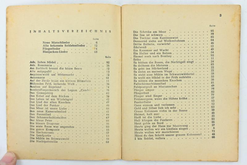 German WH Soldier Songbook 'Unsere Soldaten Lieder'